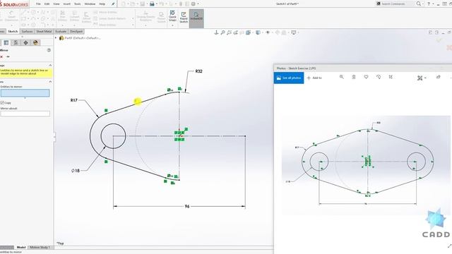 SolidWorks Tutorial for Beginners #40 - SolidWorks Sketch Test Solution смотреть онлайн