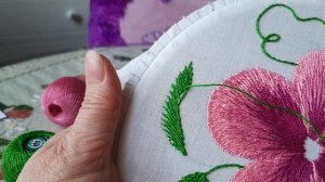 Вышивка гладью для начинающих. Первые шаги. Урок 4. Stitch embroidery for beginners. Lesson 4.