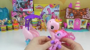 У Пинки Пай новая лодка лебедь.  Май Литл Пони МУЛЬТИК с игрушками!