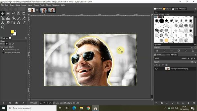 GIMP Tutorial: Glowing Color Effect смотреть онлайн