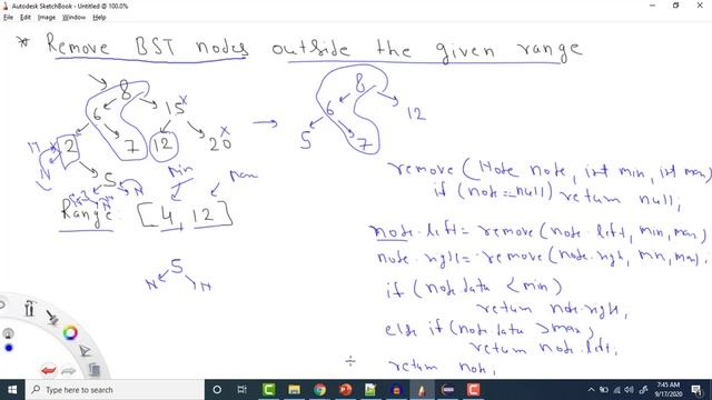 BST - 25: Remove BST Nodes outside the given range смотреть онлайн