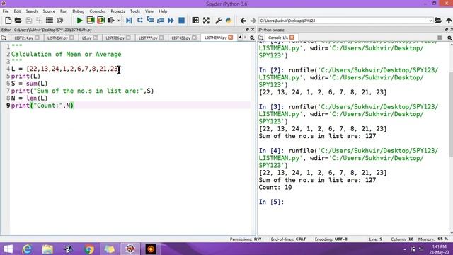 Lists in Python Part 9 : Calculation of Mean or Average of the Numbers in List смотреть онлайн