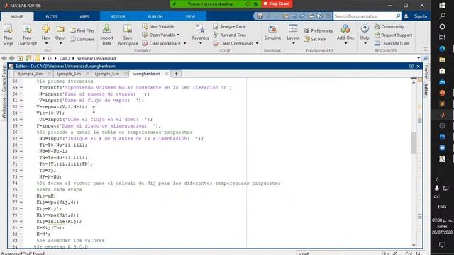 Utilidad de Matlab y Python para la Ingeniería Química смотреть онлайн