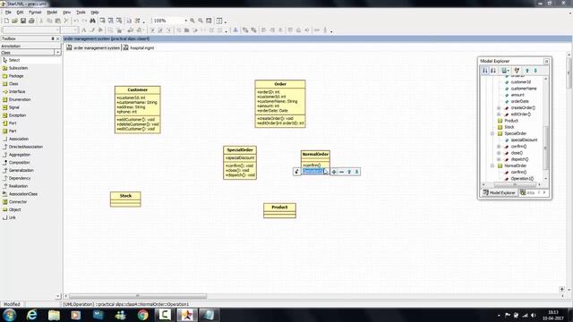 Tutorial 4 : Order Management - Class diagram - Star UML 5.0 - TY BSc. IT practical exam смотреть онлайн