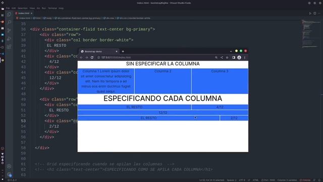 El sistema de Grid (rejillas) Bootstrap 5 смотреть онлайн