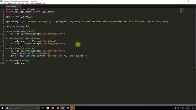 Using Database Schemas in Flask-SQLAlchemy смотреть онлайн