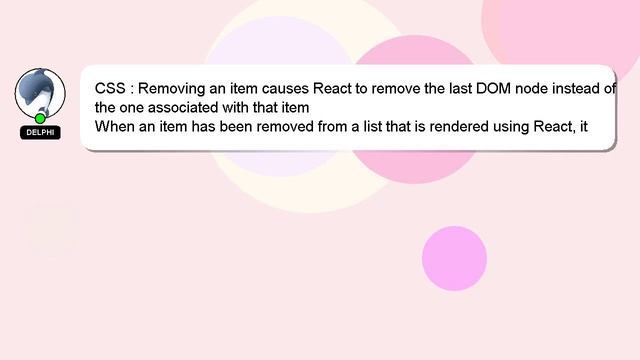 CSS : Removing an item causes React to remove the last DOM node instead of the one associated with смотреть онлайн