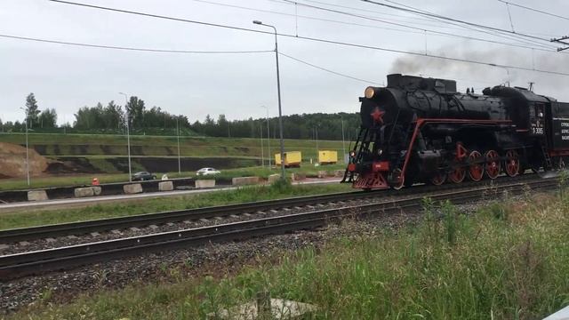 Паровоз Л-3095, около станции "Старое Аракчино" Казань. смотреть онлайн