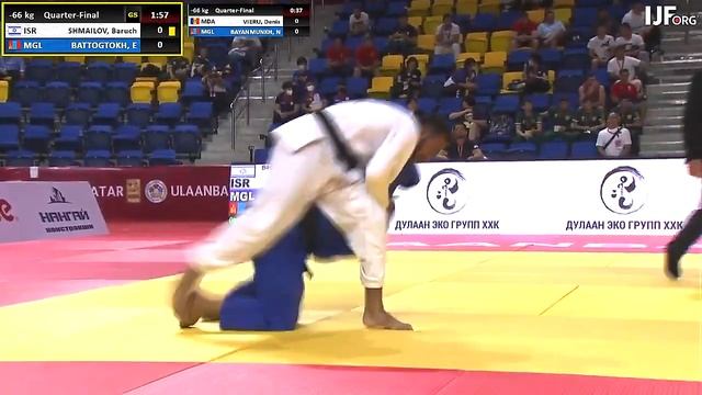 Judo MD 66kg 28 BATTOGTOKH, E MGL Ippon Grand Slam Ulaanbaatar 2022 смотреть онлайн