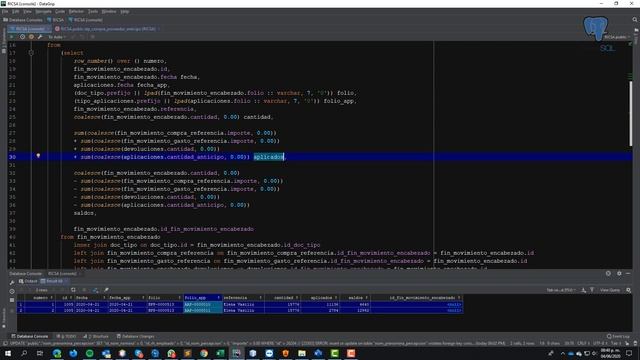 PostgreSQL anticipo proveedor смотреть онлайн