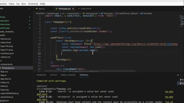 Weather App|React JS Tutorial смотреть онлайн