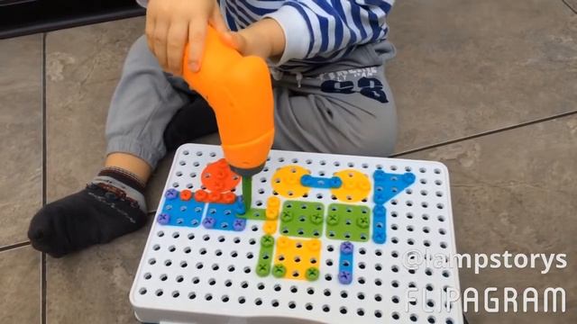 Развивающий детский конструктор с дрелью LampStory смотреть онлайн