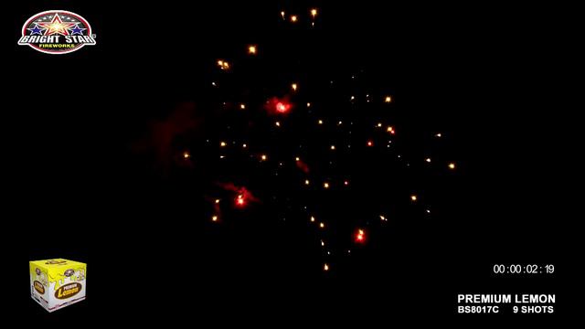 PREMIUM RED & LEMON & GREEN & PURPLE 9SHOTS - BRIGHT STAR FIREWORKS - BS8017 смотреть онлайн