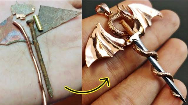 Jewelry Making From Waste Materials - DIY Dragon Sword Pendant