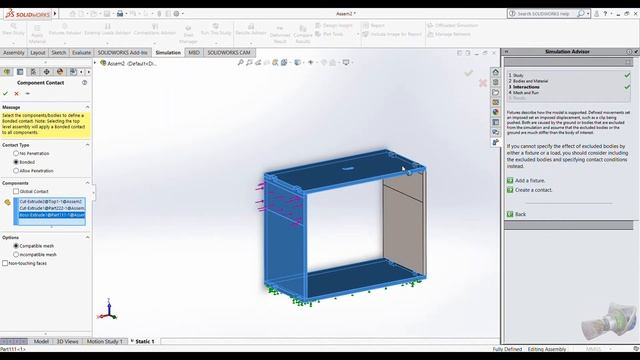 SolidWorks: Finite Element Analysis in an Assembly смотреть онлайн
