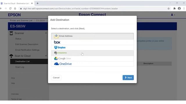 ES-580W - How to set up Scan to cloud function смотреть онлайн
