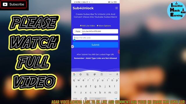 grow your channel get more subscribers- using this method || how to use sub4unlock || new trick 202 смотреть онлайн