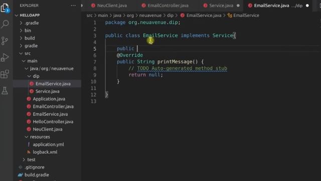 Micronaut 46 Creating EmailService Class using Dependency Inversion Principle and Code DeCoupling смотреть онлайн