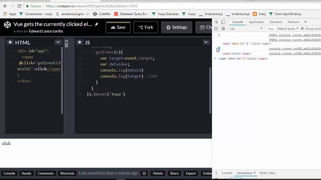 Vue gets the currently clicked element data attribute and passes an instance of the value смотреть онлайн