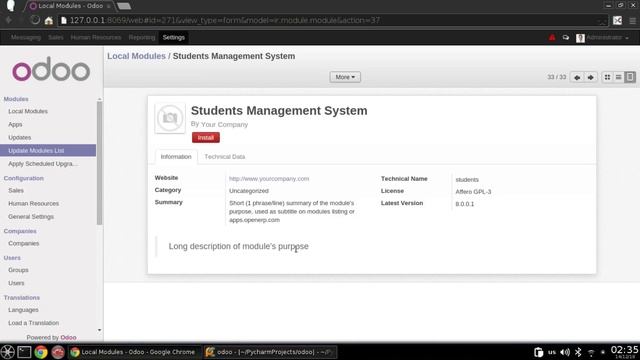 Lecture 11: Discover __openerp__.py and __init__.py смотреть онлайн