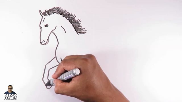 Learn to easily draw a galloping horse смотреть онлайн