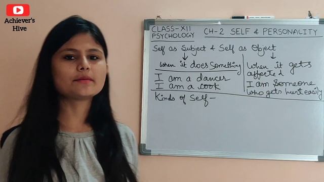 Self As Subject And Self As Object | Kinds Of Self | Psychology Class 12 Chapter 2