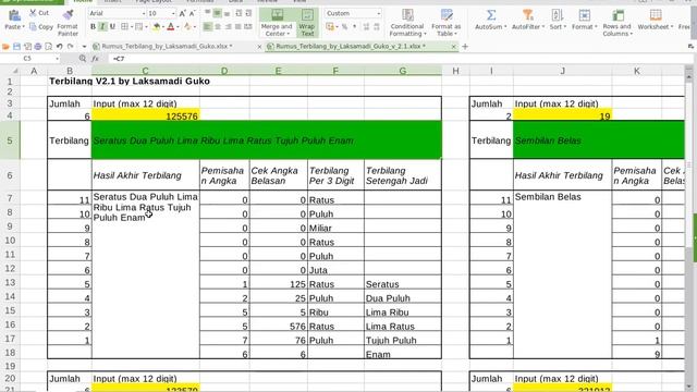 Rumus Terbilang Tanpa Macro Excel/WPS/LibreOffice смотреть онлайн