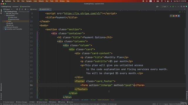 6 - Add Payments To Your AppIntegrate - 26 - Create Stripe Payment Plans To Your Code Fixing App