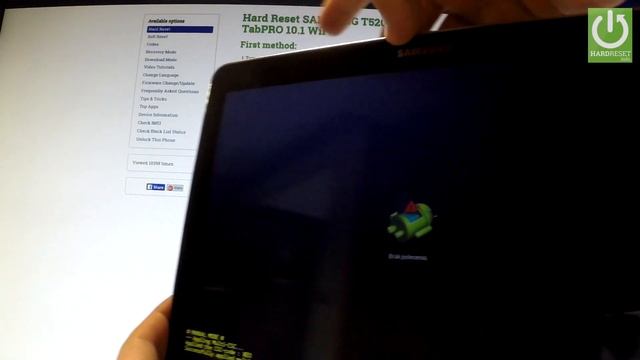 Hard Reset SAMSUNG T520 Galaxy TabPRO 10.1 WiFi - How to restore tablet смотреть онлайн