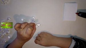 ЛЕНТА В КОСУ. КАНЗАШИ. МК. DIY.RIBBON IN A BRAID.