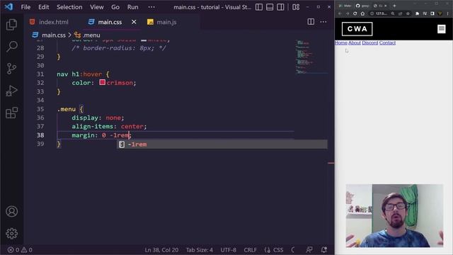 Build a Responsive CSS Navbar & Animated Menu with HTML, CSS & JavaScript | Beginner tutorial 2022 смотреть онлайн