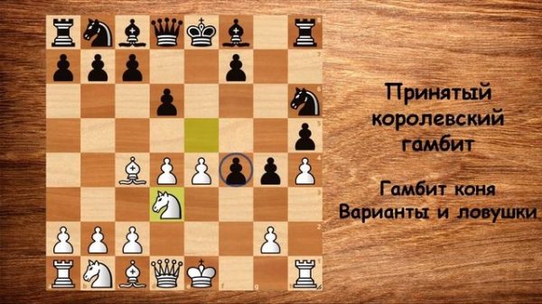 Шахматы. Королевский гамбит коня. Обучение и ловушки!