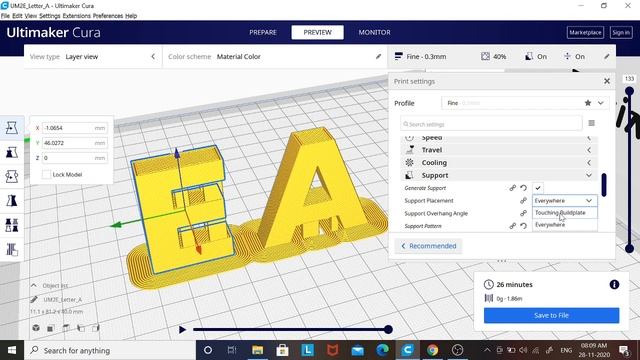 Ultimaker Cura Engine   Supports & Buildplate Adhesion Options