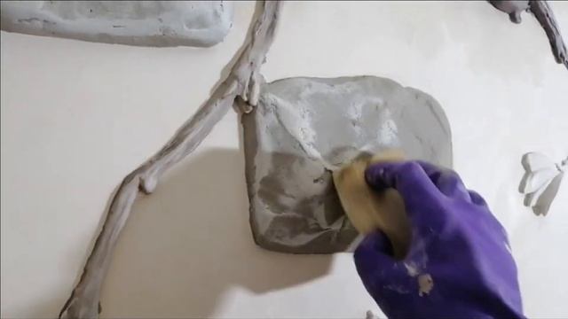 Птицы. Барельеф в гостиной. Этапы работы. смотреть онлайн