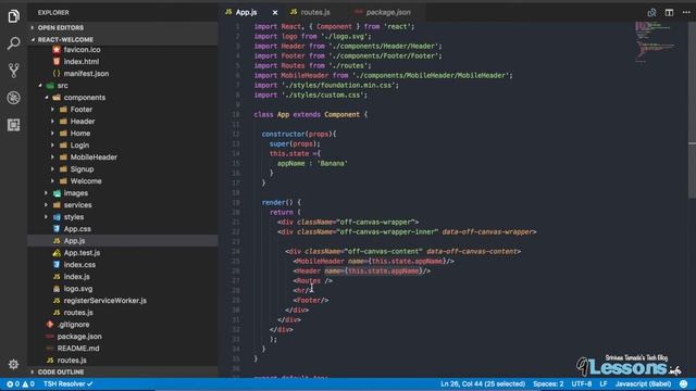 ReactJS Welcome Page with Routing Tutorial Part 2 смотреть онлайн