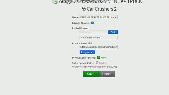 FREE ROBLOX VIP SERVER Car Crushers 2 смотреть онлайн