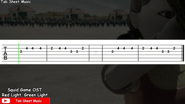 Squid Game OST - Red Light, Green Light Guitar Tutorial смотреть онлайн