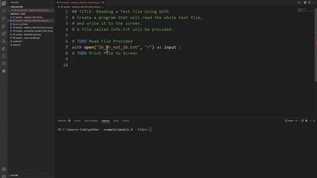 Python Practice Programming Module 8-2 Opening a File Using With смотреть онлайн