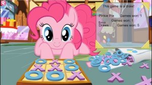 Пони игры. Пинки Пай против LittleToys/ Крестики нолики