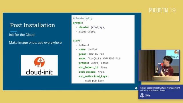 Small-scale Infrastructure Management with Python-based Tools – PyCon Taiwan 2019 смотреть онлайн