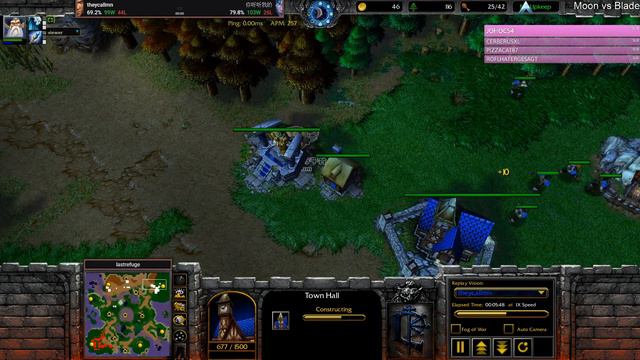Moon Vs Blade - Warden Vs Archmage On Last Refuge - Warcraft 3