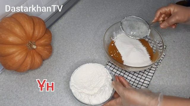 Тыквенное печенье. Очень вкусно и полезный. Қазақша рецепт.Асқабақ печеньесі. смотреть онлайн