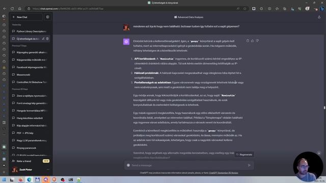 OpenAI ChatGPT Advanced Data Analysis 9. rész. Interaktív Időjárás Előrejelző és Elemző Rendszer смотреть онлайн