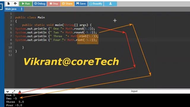 Java Math Library round and rint смотреть онлайн