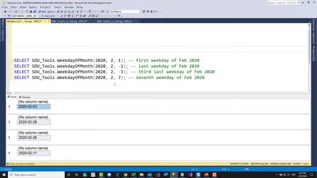 SDU Tools 123 Calculate Weekday of the Month in SQL Server T SQL смотреть онлайн