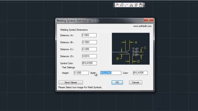 Weld2K AutoCAD Plugin: Setting The Symbol Preferences смотреть онлайн