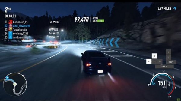 Need For Speed Payback - How I play with my keyboard (Online Races w/ Keyboard Overlay)