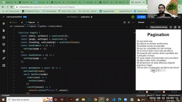 day 9 pagination #pagination #next #button #disabled смотреть онлайн