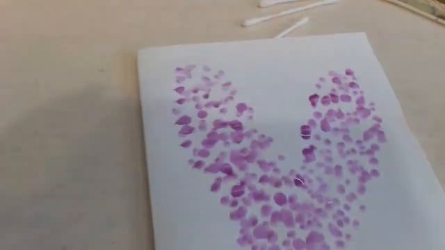 Рисуем ватными палочками.Рисунок сирень смотреть онлайн