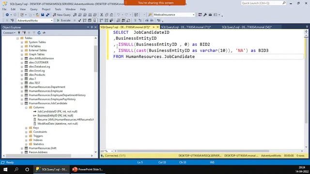Day 12- SQL from Basic To Advance - NULL, ISNULL ,COALESCE() and NULLIF() Function смотреть онлайн